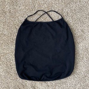 Lulus Basics Intrigue Black Lace-Up Crop Top